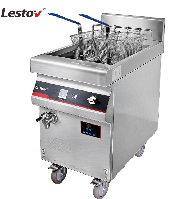 Floor Commercial Potato/Chips Deep Fryer Machine With Caters For Restaurant